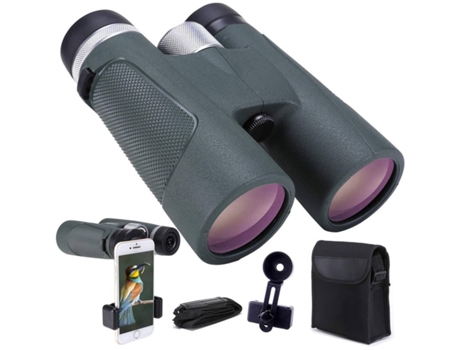 Prismáticos ENKERS 10X25 Pequeño Compacto Impermeable con Gran Aumento Estuche de Transporte para Niños y -Negro