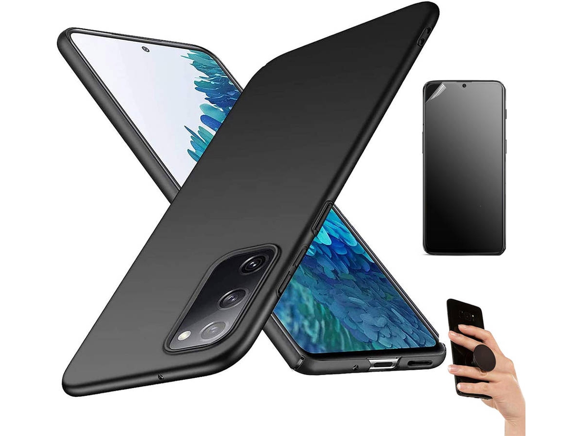 Kit Carcasa Y Protector Xiaomi Note 10S Ultimatte Turtleshell Y Popsocket Negro