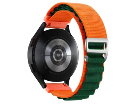 Correa de nailon 22mm ajustable para Realme Watch 3/Huami Amazfti GTR 4/GTR 4 Pro - naranja/verde