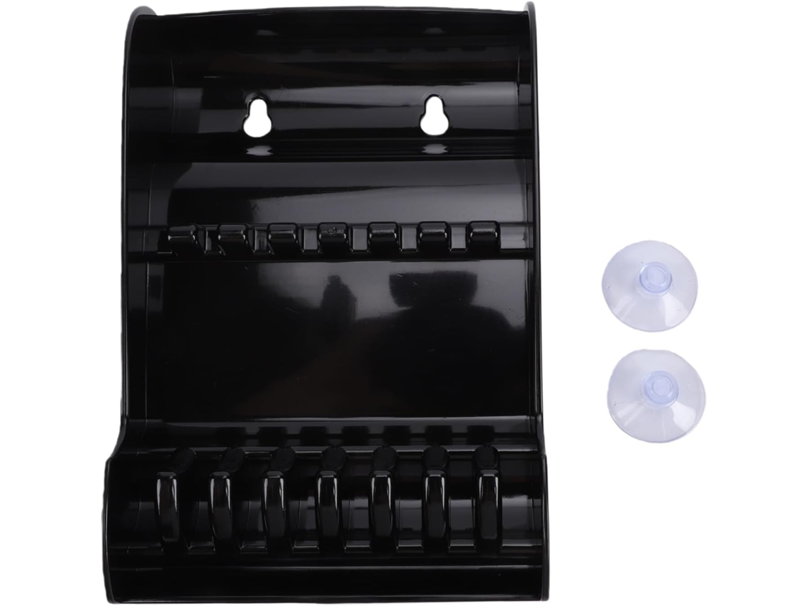 Soporte Para Tijeras De Barbero Con Ventosas Antideslizantes, Bandeja Abierta Y 6 Ranuras Para Guardar Tijeras.