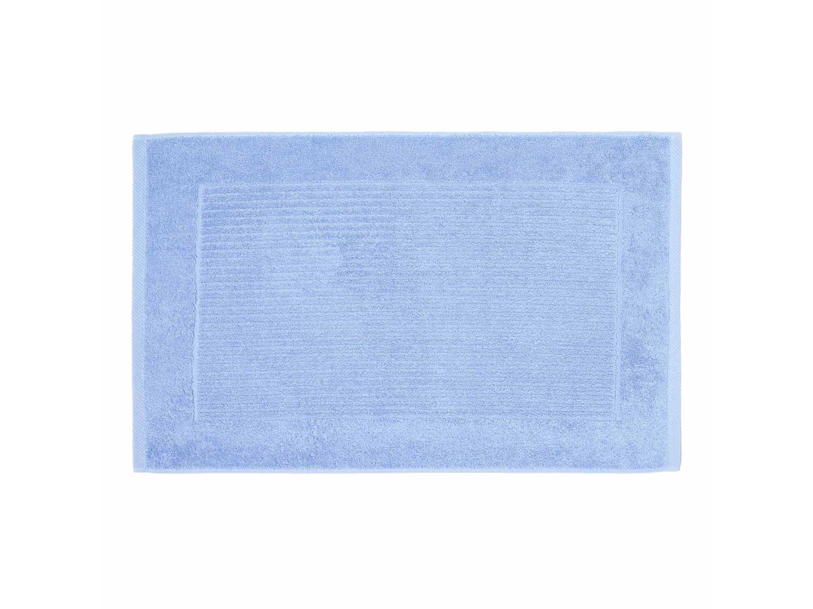 Homescapes Imperial Plain Cotton Light Blue Bath Mat