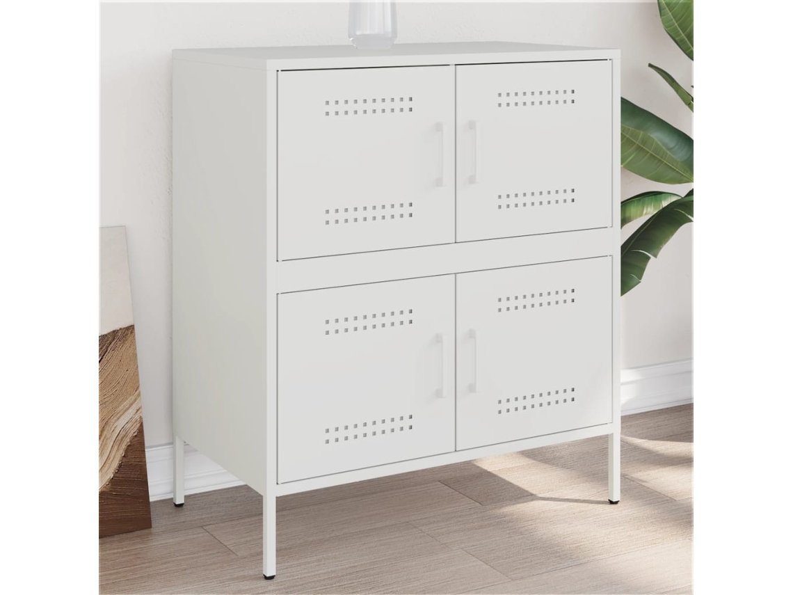 Aparador De Acero Blanco 68x39x79 Cm