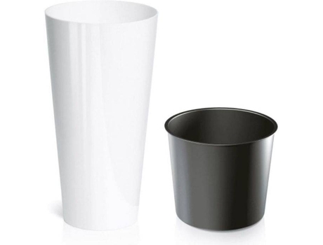 Maceta PROSPERPLAST Tubus Slim Shine (Blanco - 30 x 30 x 57.2 cm)