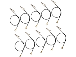 Paquete De 10 Cables Metálicos Para Pruebas De Corriente, Enseñanza, Física Y