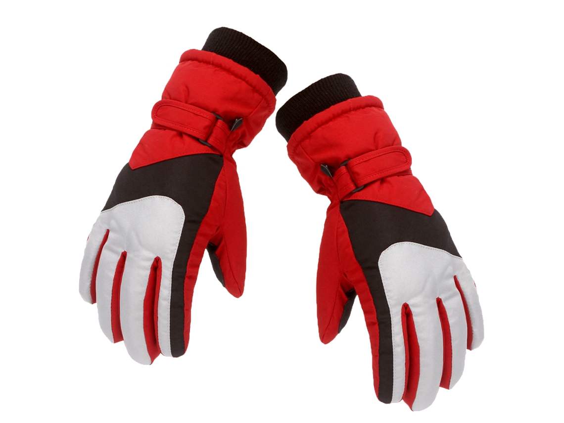 Guantes de esquí para exteriores de forro polar grueso, impermeables, resistentes al viento y cálidos.