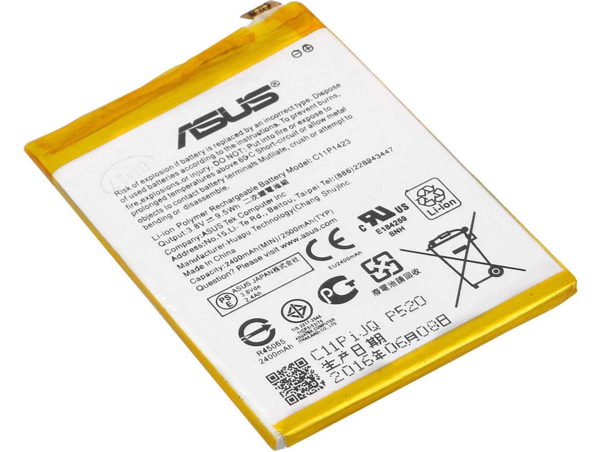 Batería ASUS Zenfone 2 ZE500CL C11P1423 (2500 mAh)