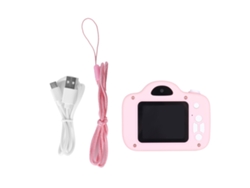 Cámara Infantil Con Doble Cámara Frontal Y Trasera 1080p, Mini Juguete Educativo Para Niños, Color Rosa.