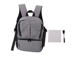 Mochila De Viaje Para Cámara, Impermeable, Eva, Doble Hombro, Para Cámaras Fotográficas Digitales Slr Sin Espejo, Color Gris