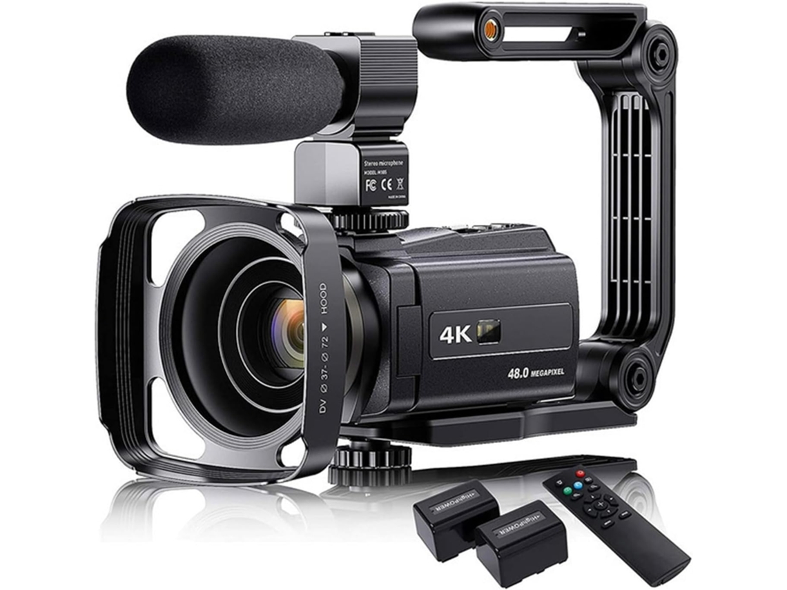 Cámara De Video 4k Con Micrófono, 48 Mp, Zoom 16x, Pantalla Táctil De 3 Pulgadas, Vision