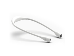 Lámpara De Cuello Blanca Recargable Para Leer, Libros, Tejer O Para El Dormitorio.