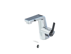 Grifo de baño termostático de doble manija, dorado cepillado, 12 pulgadas