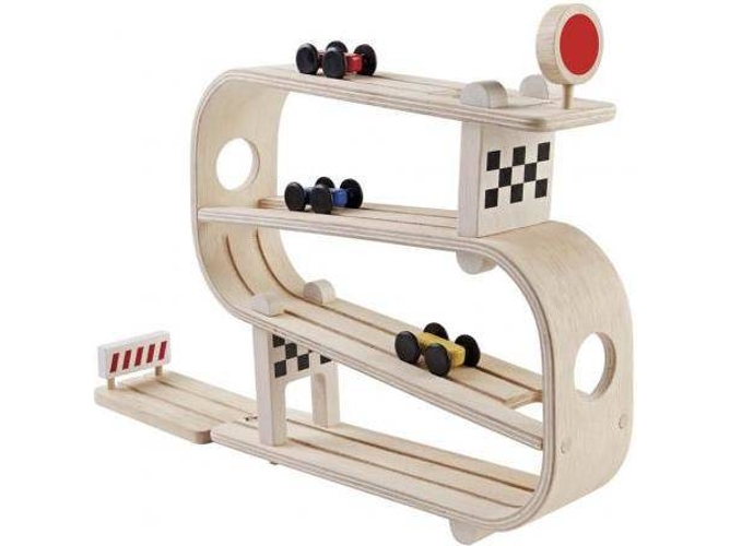 Pista de Carritos de Corrida PLAN TOYS Madera