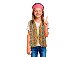 Chaleco Hippie floral naranja infantil