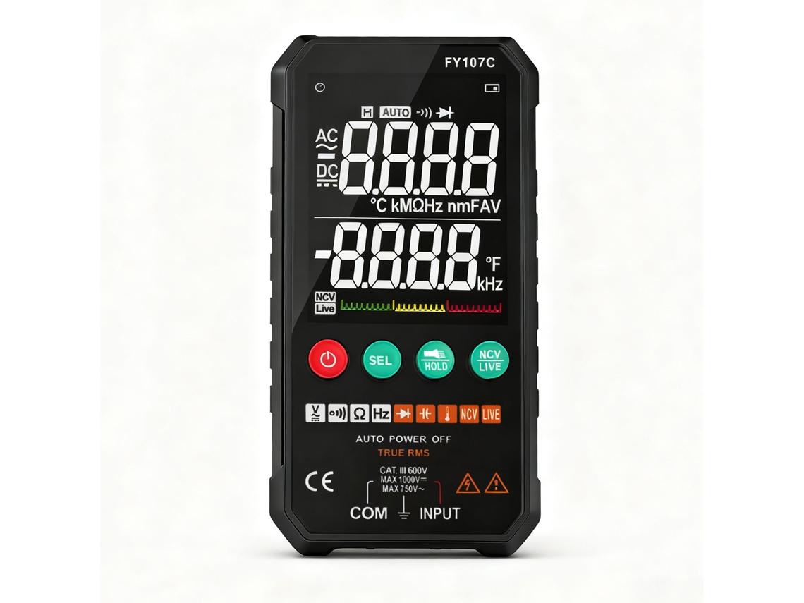 Tester Digital Inteligente Multifuncional 6000 Conteos Medidor Eléctrico