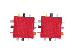 2pcs Manta De Segurança Para Bebê Manta Suave Pelúcia Toalha Calmante Vermelha