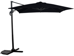 Parasol HABITAT ET JARDIN Soleil (Negro - Aluminio/Acero/Poliéster - 2.5x2.5 m)