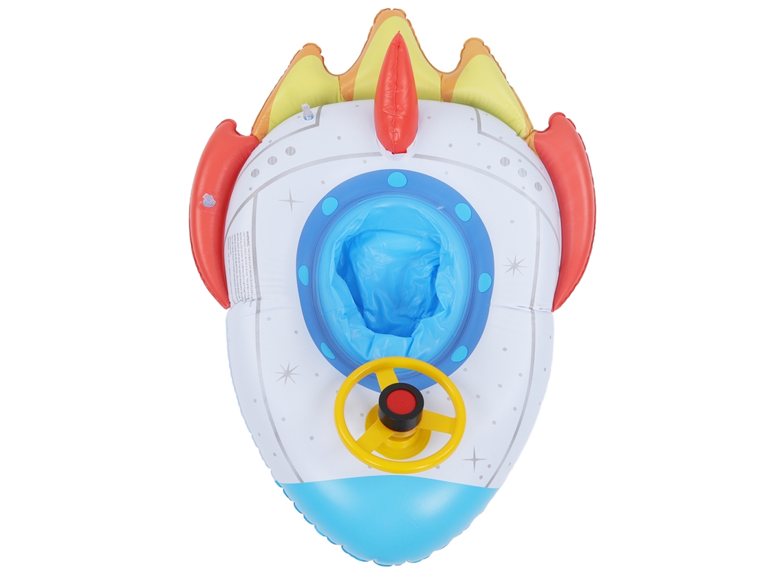 Balsa espacial inflable con volante para niños de 1 a 5 años