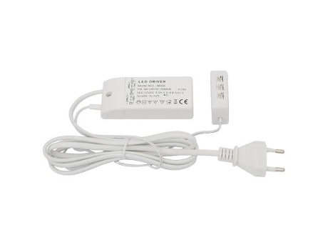 Transformador 6w led 12v 100-240v 6vias cable red 2mts. conexion regleta jst.