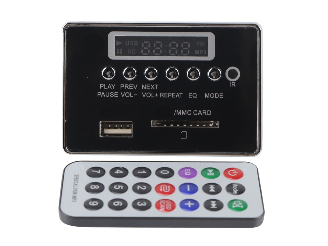 2026-módulo De Decodificador Mp3 Bluetooth Con Almacenamiento Usb, Radio Fm Y Placa De Audio (negro)