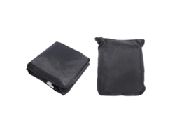 Capa Para Cadeira De Jardim Preta Tecido Oxford Impermeável Resistente Uv Com Fivela E Cordão Ajustável