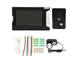 Sistema de videoportero de 7 pulgadas con pantalla LCD de visión nocturna, monitor de cámara manos libres, enchufable.