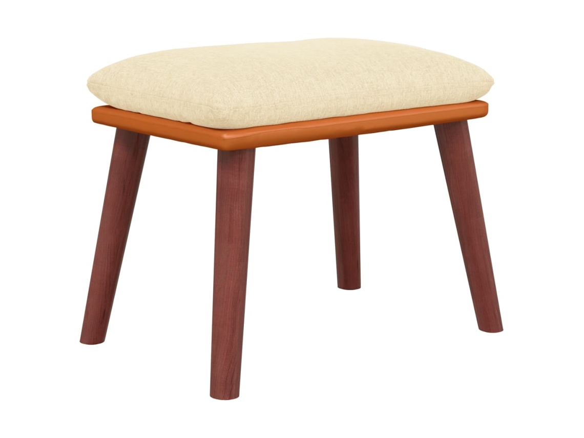 Reposapies VIDAXL Crema Tela (45x29.5x39 cm )