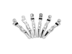 6pcs Pinzas De Peinado De Doble Bisagra Antideslizantes Para Separar Y Sujetar El Cabello Firmemente
