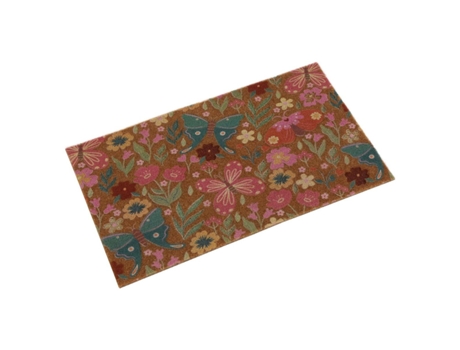 Felpudo VERSA Flores Fibra de coco 40x2x70 cm