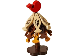 Juego de salvamanteles y posavasos plegables de madera resistentes al calor en forma de N de Gokoco