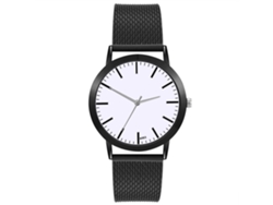 Reloj De Pulsera De Cuarzo Clásico Y Moderno Para Hombre Con Correa De Silicona Y Esfera Blanca/negra.