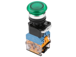Yncm2026-interruptor De Luz Con Botón De Reset Automático 220v La38-11md 22mm Cabeza De Champiñón Grande Verde