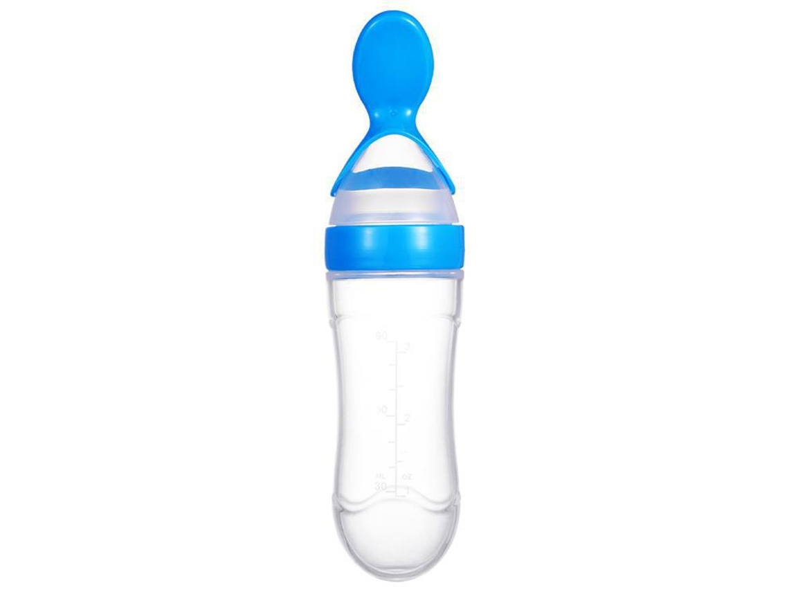 Biberão De Silicone, Silicone De Nível Alimentar + Pp De Nível Alimentar - Azul
