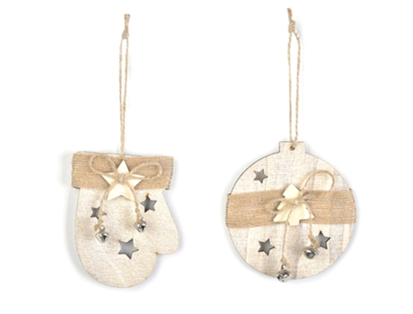 Adornos de madera colgantes de Navidad, para decoraciones de árboles de Navidad, decoración de fiestas, estilo 2