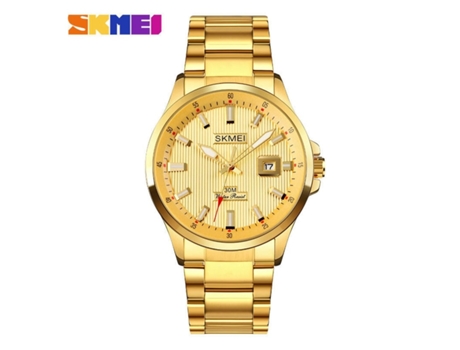 Relojes para Hombre Relojes de Pulsera de Cuarzo con Calendario a Prueba de Agua de Acero Inoxidable - Oro VEANXIN