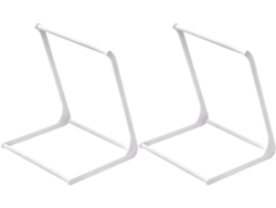 Organizador Doméstico Fácil 2 Piezas Plástico Blanco Resistente Desgaste Organización Hogar Usar Al