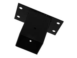 Soporte De Poste De Metal Negro, Base Protectora Para Buzones Y Patios, Duradero Y Resistente.