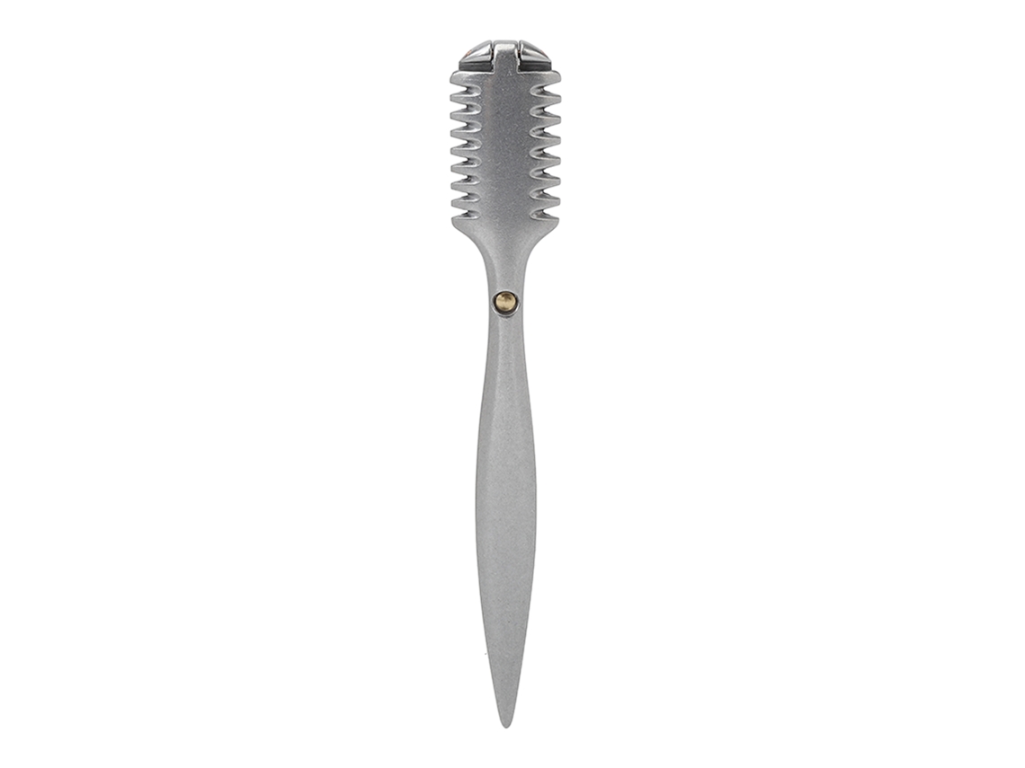 Peine De Adelgazamiento De Pelo Doble Lado Metal Manual Para Cortar Pelo Barbería Salón De Belleza