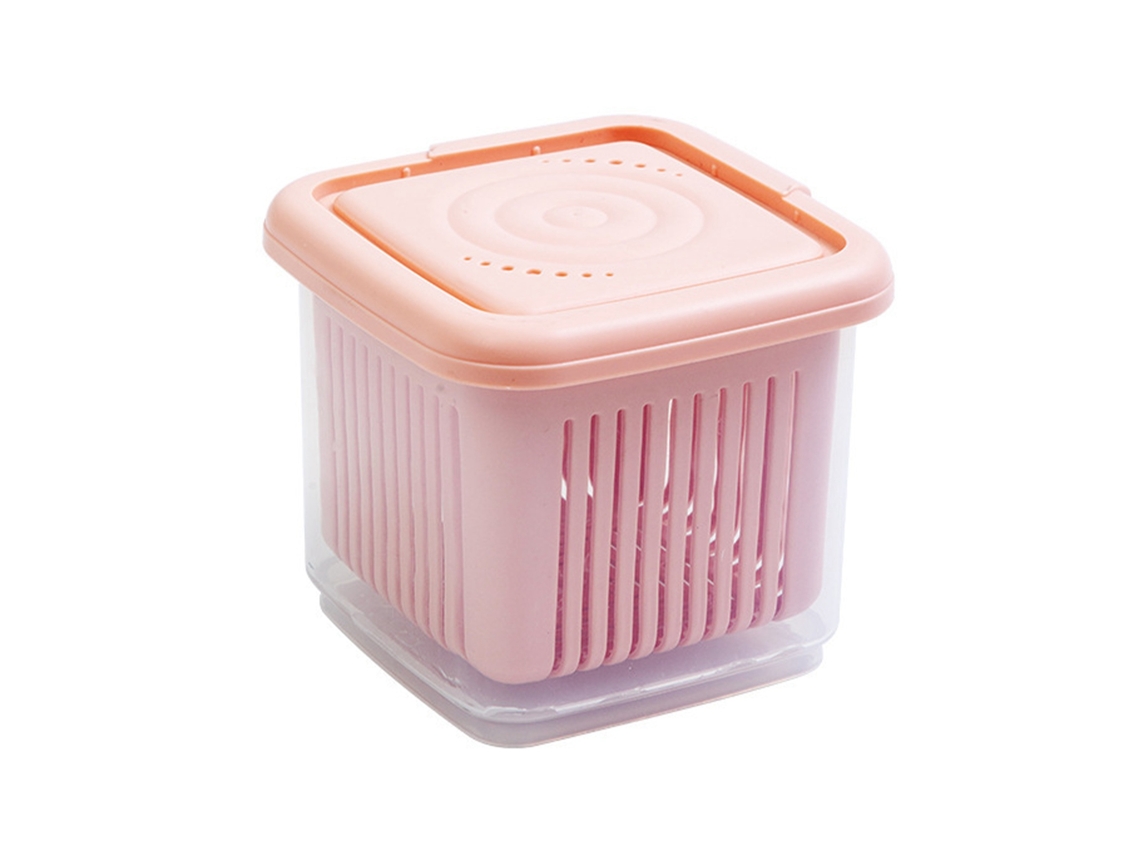Caja De Almacenamiento De Dos Niveles Con Cesta De Drenaje Para Cebollas, Jengibre Y Ajo.
