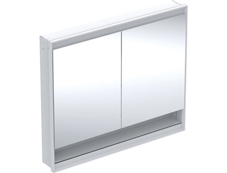 Armario con espejo GEBERIT ONE con ComfortLight 2 puertas montaje oculto con hornacina 105x90x15cm 505.824.00.