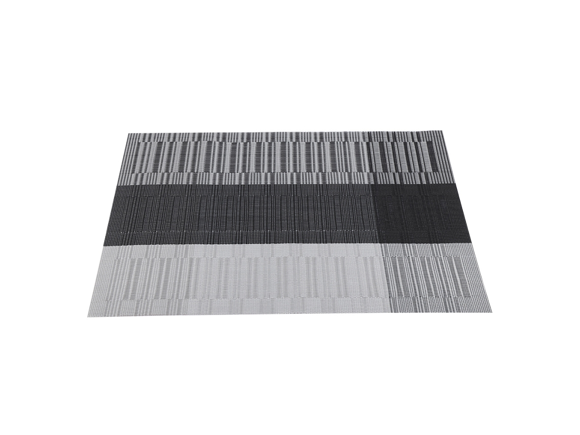 Sousplat impermeable de PVC para mesa, rayas negras NEVEANCE