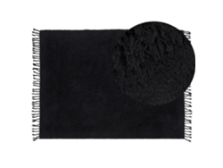 Alfombra BELIANI Bitlis de Algodón Negro 140x200