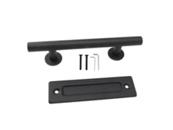 Tirador De Acero Al Carbono Negro Para Puertas Correderas De Granero, Ideal Para Armarios Y Roperos.