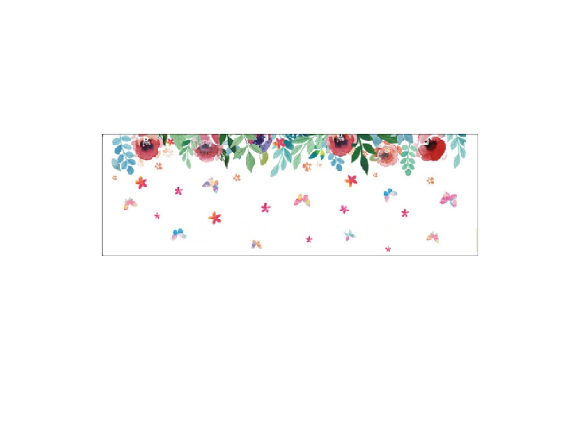 Adhesivo de pared Baok-Green Leaf con estampado floral para sala de estar y dormitorio Xh7212