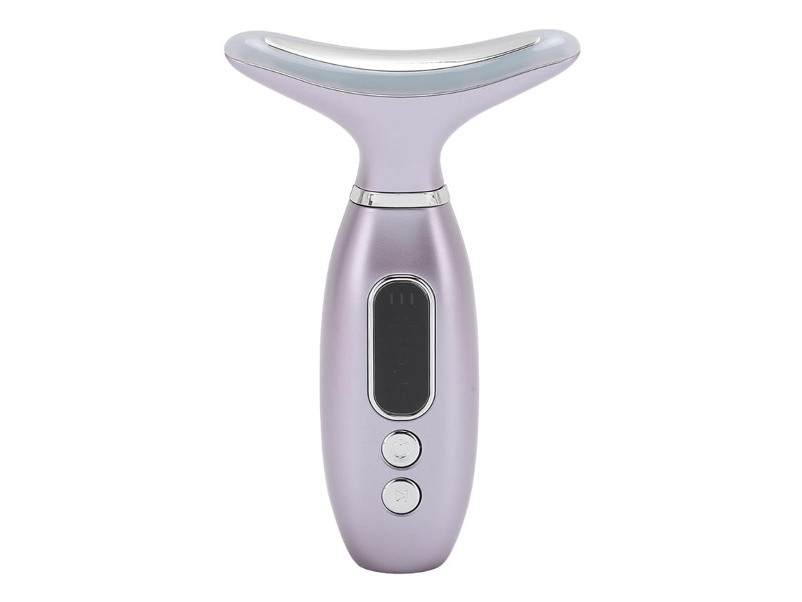 Masajeador de belleza facial con múltiples niveles de vibración Activación de la piel Batería de litio recargable para rostro y cuello Púrpura Yemaesre