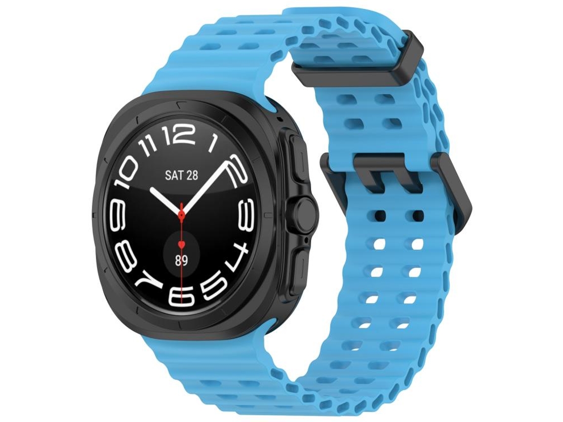 Correa de silicona con diseño de agujeros para Samsung Galaxy Watch Ultra - Doble cierre y agujeros (47 mm)
