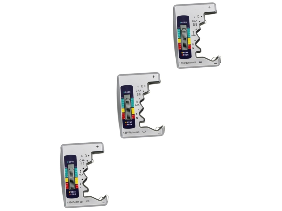 Probador De Baterías Digital Portátil De 3 Piezas Con Pantalla