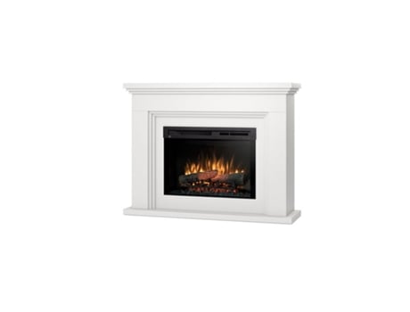Chimenea LED eléctrica independiente ARDILA 26' Blanco mate 118 x 90.8 x 31.5 OUTINFIRE