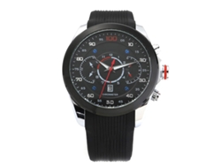 Reloj De Cuarzo Impermeable De Moda Para Hombres Con Correa De Silicona Blanca Y Negra