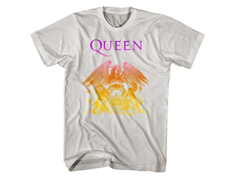 Camiseta ROCKINSTONE Queen T Shirt Logo oficial Gradiente Queen T Shirt (Algodón - M)