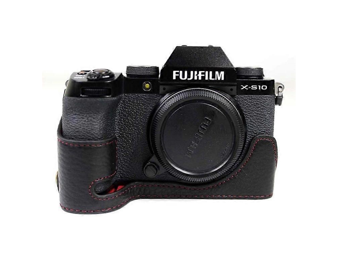 Funda de cuero genuino para cámara compatible con Fujifilm Fuji X S10 Facpoet